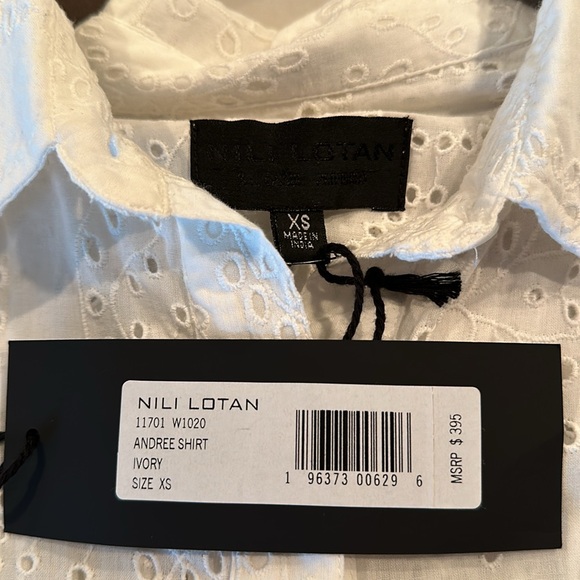 NWT Nili Lotan Andree Shirt in Ivory - Picture 7 of 8